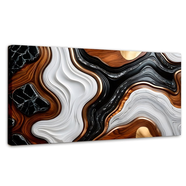 Cuadro Decorativo Canvas Abstracto Remolinos Elegantes 120x60 Canvas Revolution