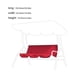 thumbnail image 3 of Moyic Funda para silla columpio impermeable a prueba de polvo cubiertas de repuesto para techo de verano Protector de cojín para exteriores patio de Jardín y Patio Rojo Moyic HA064686-06, 3 of 6