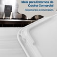 thumbnail image 4 of Tapa de Polipropileno Rectangular Caledonia para Caja de Pizza 18 x 26 x 6 Blanco, 4 of 6