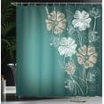 thumbnail image 3 of Ambesonne Art Shower Curtain, Cherry Blossom Fantasy Garden, 69"Wx70"L, Dark Seafoam, 3 of 4