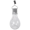 thumbnail image 1 of Lámpara LED colgante giratoria solar impermeable para exteriores, jardín y camping (carcasa transparente con luz multicolor), 1 of 6