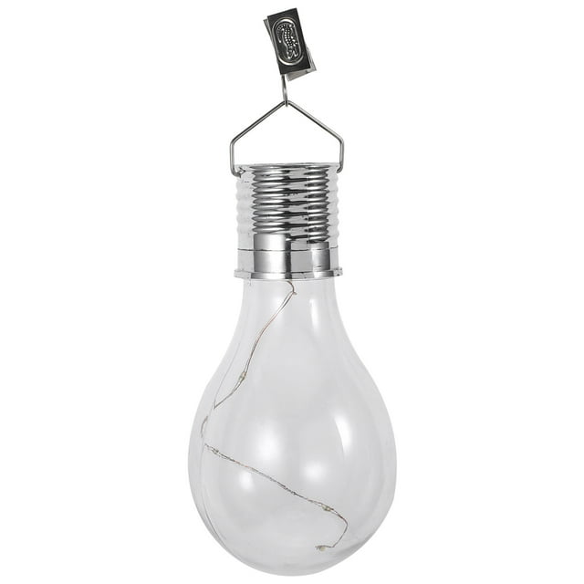 Lámpara LED colgante giratoria solar impermeable para exteriores, jardín y camping (carcasa transparente con luz multicolor)