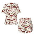 thumbnail image 2 of Sigee Mushroom for Sleepwear Casual Pjs with Pockets Women's Pajamas Sets Shorts 2 Piece Short Sleeve Lounge Sets, 2 of 9