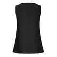 thumbnail image 5 of Jewelreauty Womens Notched Neck Casual Tank Tops Summer Sleeveless Eyelet Shirts Basic Loose Tunic Blouse (S, Black), 5 of 6