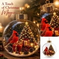 thumbnail image 2 of Glowing Christmas Diorama Ornament, 3D Red Cardinal Bird Sphere Diorama with LED Lights for Tree Ceiling Window Fireplace Mantel Holiday Home Decor(Red), 2 of 6