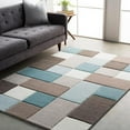 thumbnail image 3 of Mark&Day Area Rugs, 5x7 Piieet Modern Aqua Area Rug, Blue White Carpet for Living Room, Bedroom or Kitchen (5'3" x 7'7"), 3 of 7