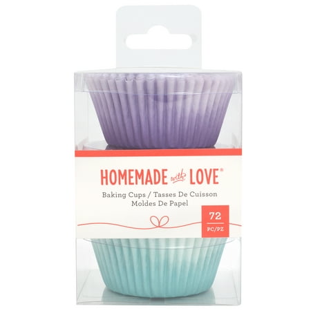 AC HomeMade With Love Baking Cups Watercolor, 72pc