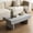 Grey, variant on YWEN 46.8" Coffee Table with Faux Marble Tabletop,Mid Century Modern Coffee Table with Fluted Drawer for Living Room,Office
