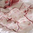 thumbnail image 5 of Womens Hipsters Ruffle Trim Panties with Sweet Strawberry Print Soft Breathable Sheer Mesh Middle Waist Underwear Briefs, 5 of 8