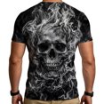 thumbnail image 4 of Y-Sunset Halloween T-Shirt for Men, Funny Skeleton Graphic Short Sleeve Crew Neck T-Shirt, Novelty Short Sleeve Crewneck Shirt, 4 of 4