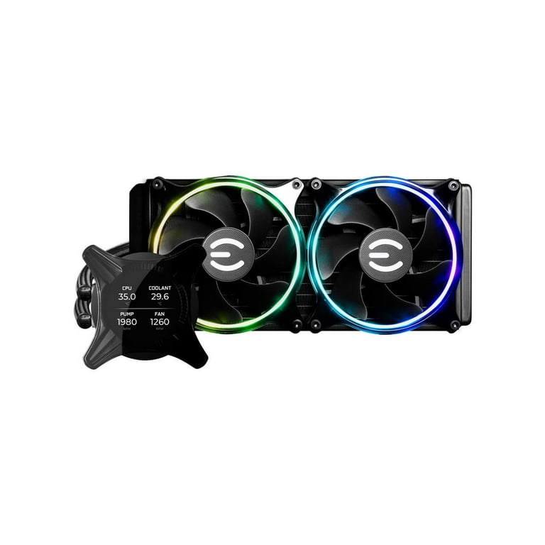 ENERMAX AquaFusion V2 360mm ARGB AIO CPU Liquid Cooler W/Digital Display, 3X 120mm PWM Fan 380W TDP, For Intel 1851/1700/1200/115X, AMD AM5/ AM4