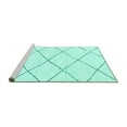 thumbnail image 2 of Ahgly Company Machine Washable Indoor Rectangle Solid Turquoise Blue Modern Area Rugs, 4' x 6', 2 of 4
