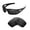 Black, variant on Walleva Fire Red Replacement Lenses for Oakley Crankcase Sunglasses
