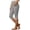 Gray, variant on Women's Yoga Lounge Pants High Waisted Cropped Capri Workout Leggings Tummy Control Stretchy Track Pants White