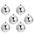 thumbnail image 1 of FELTECHELECTR 12 bolas colgantes plateadas para árbol de Navidad. Adornos navideños., 1 of 5