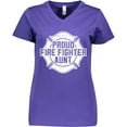 thumbnail image 3 of Inktastic Proud Firefighter Aunt WHT Women's V-Neck T-Shirt, 3 of 5