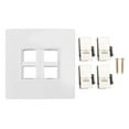 thumbnail image 2 of Jack Wall Plate, Cat 6 PlacA de Pared Ethernet Material ABS Duradero 4 Puerto para Cat5 Cat5e, 2 of 7