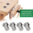 thumbnail image 2 of 4pcs Woodworking Table Clamp 20mm, Aluminum Alloy Stop Work Bench Dog Clamp, T Track Woodworking Work Bench Accessories For Hole, 2 of 5