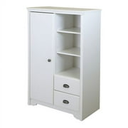 South Shore Fundy Tide Armoire with Drawers in Pure White