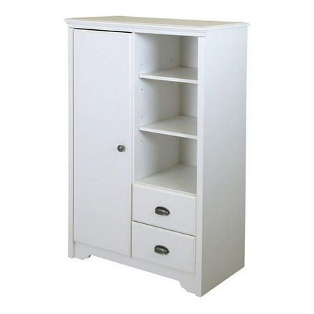 South Shore Fundy Tide Armoire with Drawers in Pure White