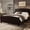 Espresso, variant on Harper & Bright Designs King Size Platform Bed with Headboard and Footboard, Wood Platform Bed Frame with Support Slats, Light White