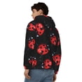 thumbnail image 4 of Kdxio Beautiful Red Ladybug Print Men Hoodies Casual Hoodies for Men with Zip Pockets Full Zip Long Sleeve Sweatshirt Sports Hooded Jacket-Small, 4 of 5