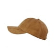 thumbnail image 3 of C.C Unisex Adjustable Faux Suede Precurved Bill Baseball Cap Hat - New Camel, 3 of 4