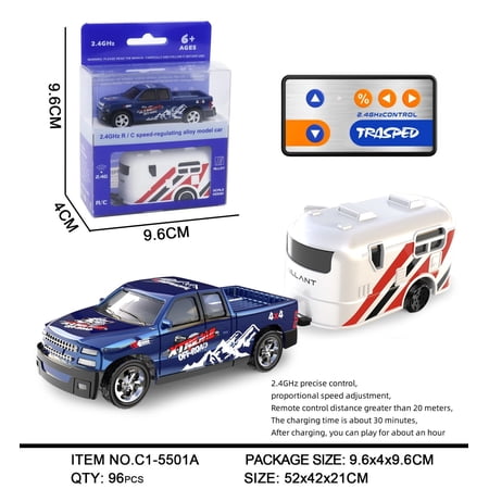 Mini Alloy Off-Road RC Car 6+: 1:64 Scale 2.4Ghz Remote Control Car Toys Strip Lights, USB Rechargeable - Ideal Festive Gift , Perfect Playtime Companion