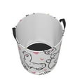 thumbnail image 3 of Balery Alpacas and Hearts Round Laundry Basket with Handles Waterproof Freestanding Laundry Hamper for Clothes Toys in the Dorm and Family-Medium, 3 of 8