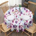 thumbnail image 3 of Pioneer Flower Floral Print Pattern Round Tablecloth 60"x60",Wrinkle Wipeable Table Cloth for Kitchen Dining Room Picnic Patio Party, 3 of 6
