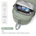 thumbnail image 4 of Mochila deportiva Coofay impermeable con compartimento para zapatos, 20 L, color verde, 4 of 8