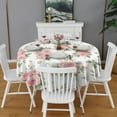 thumbnail image 2 of Pioneer Flower Floral Print Pattern Round Tablecloth 60"x60",Wrinkle Wipeable Table Cloth for Kitchen Dining Room Picnic Patio Party, 2 of 6