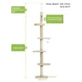 thumbnail image 4 of Pefilos Cat Tree Tower Interactive Adjustable 90"-108" Tall, 5-Tier Floor to Ceiling Cat Tower for Indoor Cats, Beige, 4 of 13