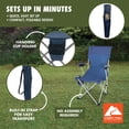 thumbnail image 6 of Ozark Trail Hard Arm Camping Chair with Durable Polyester Seat and Steel Frame, Portable with Cup Holder, 6 of 13