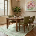 thumbnail image 6 of Lahome Washable 5'x7' Area Rug, Sage Green Floral Bow Print Rugs for Living Room, Ultra-Thin Non-Slip Soft Boho Carpet for Dining Room Bedroom Kids Room Playroom, Light Green, 6 of 8