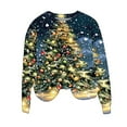thumbnail image 7 of Feancey Christmas Tree Sweatshirt for Women Fall Winter Xmas Casual Crewneck Pullover Comfy Loose Long Sleeve Top Novelty Holiday Sweatshirts Yellow XL, 7 of 7