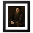 thumbnail image 2 of Girolamo Mazzola Bedoli 15x18 Black Modern Framed Museum Art Print Titled - Portrait of a Gentleman, 2 of 5