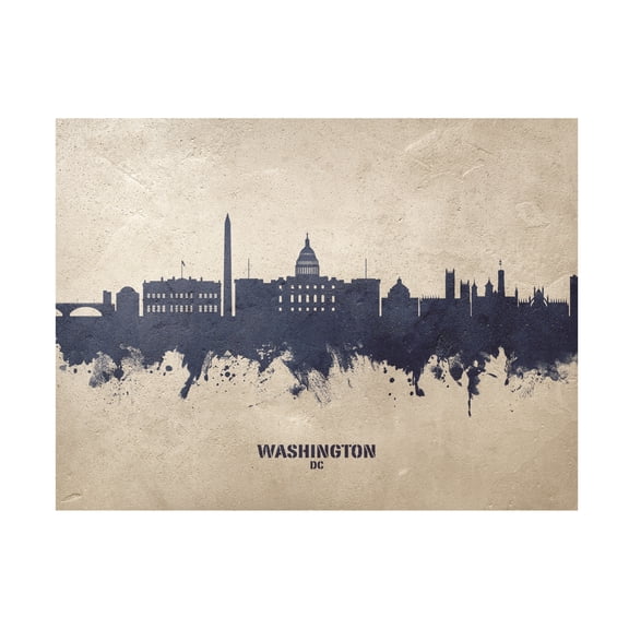 Michael Tompsett 'Washington DC Skyline Concrete' Canvas Art