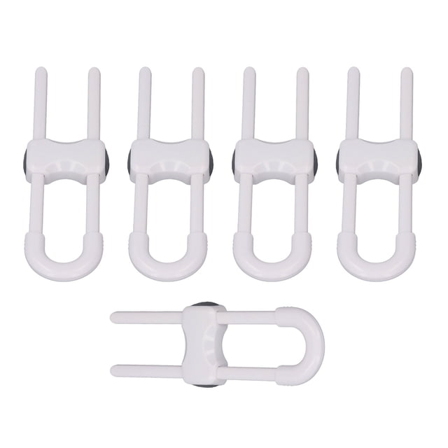 5 Uds. Cerraduras De Seguridad Para Niños En Forma De U, Pestilos Deslizantes A Prueba De Bebés Para Cocina, Baño, Cajones Y Refrigeradores