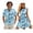 Blue Tropical Flower, variant on Matching Outfits for Couples Casual Beach Vacation Party Shirt Blue Polynesian Flower Lightweight Mens Shirts Casual Breathable Suitable for Everyday Casual Wear