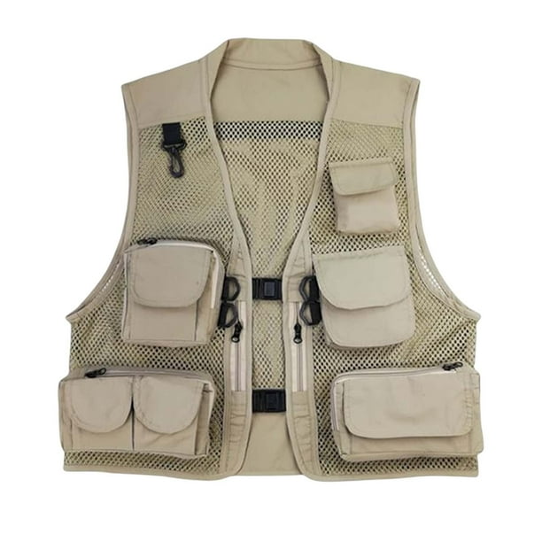 Mesh Fly Fishing Vest with Pockets Removable Photographer Utility