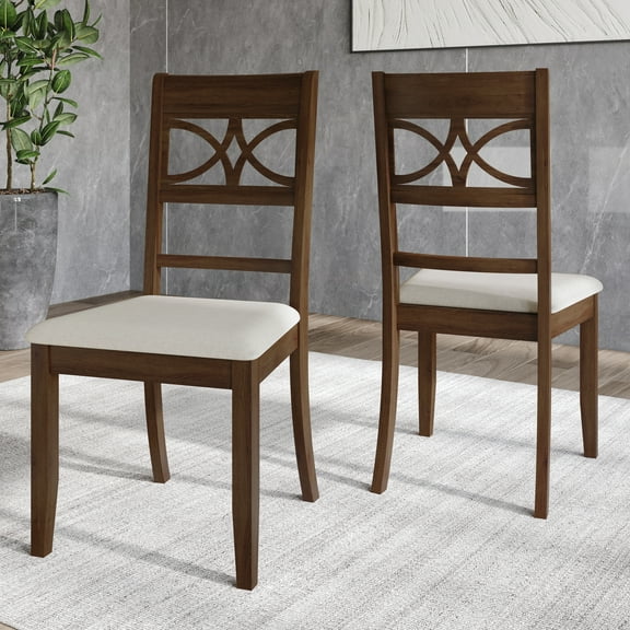 Castle Place Mid-century Modern Dining Chair, Set of 2, Brown
