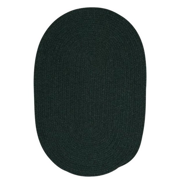 Colonial Mills Rug WL09R048X048 Bristol - Dark Green 4 ft. round Braided Rug