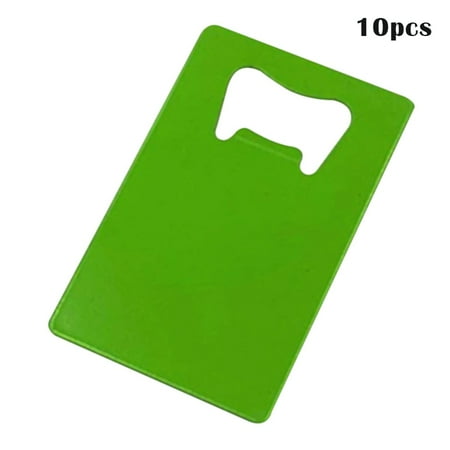 

Pinshui 10 PCS Credit Card Bottle Opener for Your Wallet Stainless Steel Wallet Beer Opener New