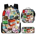 thumbnail image 4 of MINECRAFT Student Backpack Minecraft Game Peripheral Backpack Three-Piece Set, 4 of 10