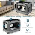 thumbnail image 3 of Infans Extra Large Portable Folding Dog Soft Crate w/ 4 Lockable Wheels Cat Carrier, 3 of 7