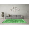 thumbnail image 3 of Ahgly Company Indoor Square Geometric Emerald Green Traditional Area Rugs, 6' Square, 3 of 4