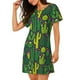 thumbnail image 2 of Fotbe Cactus 1 Bata de Dormir para Mujer con Estampado, Camisón de Algodón de Manga Corta, Ropa de Dormir Casual, 2 of 6