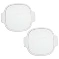 thumbnail image 1 of Corningware Stovetop A-2-PC 2 cuartos/3 cuartos de galón, color blanco, cuadrado, paquete de 2 tapas de almacenamiento de plástico, 1 of 4