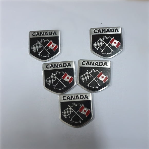 5x CANADA Flag Small Metal Sticker Emblem Badge Decal Engine Car Limited 4x4